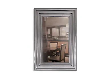WAVE - Framed rectangular gold leaf mirror _ Radice