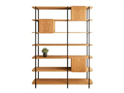 CRANE - Modular wood veneer bookcase _ Radis
