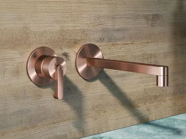 KIRA - KIR18 - Wall-mounted steel washbasin mixer _ Radomonte