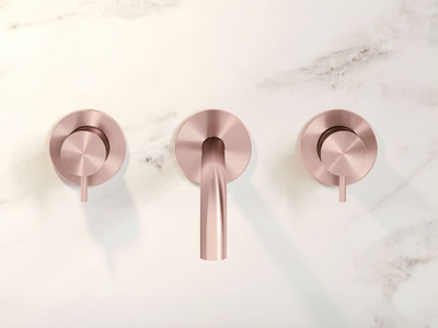 TKN28 - 3 hole wall-mounted stainless steel washbasin mixer _ Radomonte