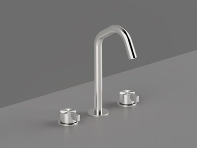 TQN25 - Countertop steel washbasin mixer _ Radomonte