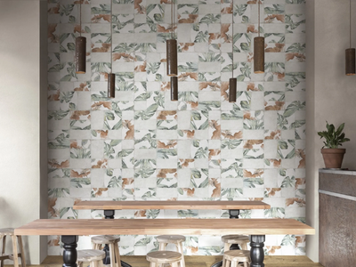 ROOTS - Antibacterial white-paste wall tiles with concrete effect _ Ragno