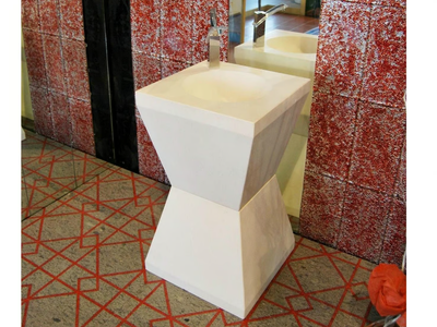 CLESSIDRA - Freestanding natural stone washbasin _ RAMA 1956
