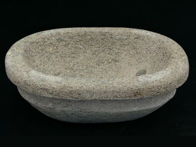 THETA - Inset oval natural stone washbasin _ RAMA 1956