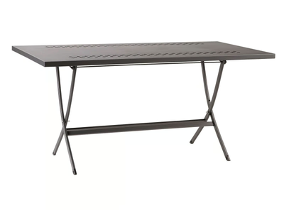 HERMES - Rectangular folding galvanized steel garden table _ RD Italia