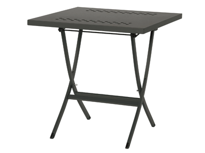 HERMES - Square folding galvanized steel garden table _ RD Italia
