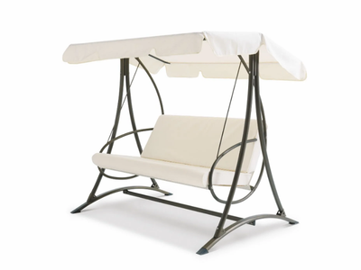 POLO - 2 Seater textilene garden swing seat with parasol _ RD Italia