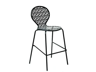 ROTONDA 75 - Stackable high galvanized steel garden stool _ RD Italia