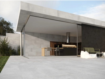 GRAND STONE - White-paste outdoor floor tiles with stone effect _ RECER