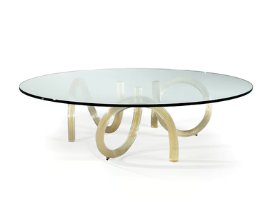 EPSILON - Round glass coffee table _ Reflex