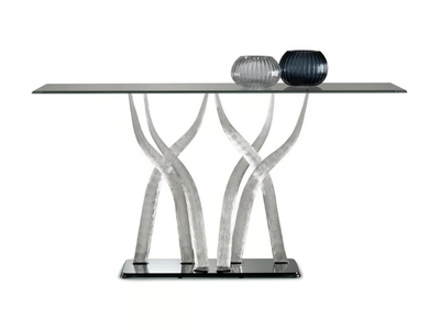 FLAMBÈ ROYALE - Rectangular glass console table _ Reflex