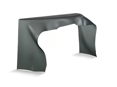FOULARD - Demilune glass console table _ Reflex