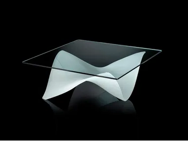 GAUDÌ - Square glass coffee table _ Reflex