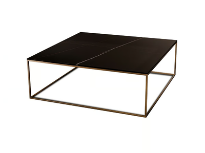KUBO - Square Marble glass coffee table _ Reflex