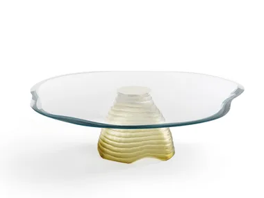 MURANO 40 - Coffee table with Murano glass base and glass top _ Reflex