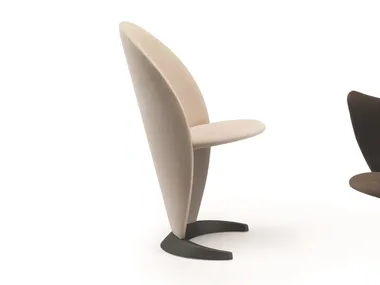 PETALO - Wooden chair with fabric cover _ Reflex