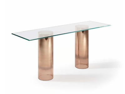 SIGNORE DEGLI ANELLI - Rectangular glass console table _ Reflex