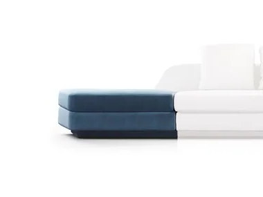 STRATUM - Upholstered leather pouf _ Reflex