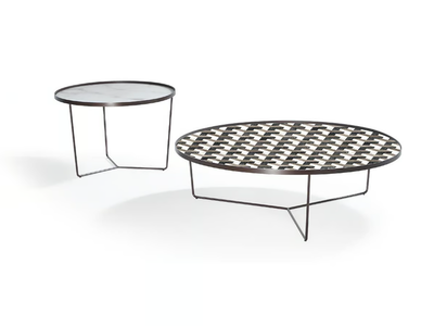 ZENO - Round glass coffee table _ Reflex