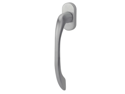 PUBLIC - DK brass window handle on rose _ Reguitti