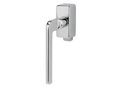 Q-10 - DK brass window handle on rose _ Reguitti