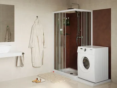 SOLUZIONE LAVATRICE - Corner custom shower cabin _ Remail by G.D.L.