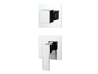 QUBIKA - Chrome-plated single handle shower mixer with diverter _ Remer Rubinetterie