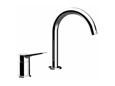 SLASH & DOT - 2 hole single handle countertop washbasin mixer _ Remer Rubinetterie