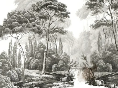 MISTRAL GRISAILLE - Landscape wallpaper _ Ressource