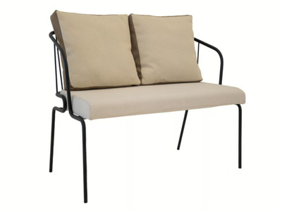 PIETRASANTA - Steel garden bench with back _ Rever