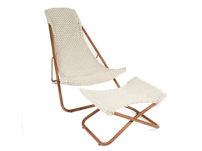 ROPE - Recliner rope and stainless steel deck chair _ Rever