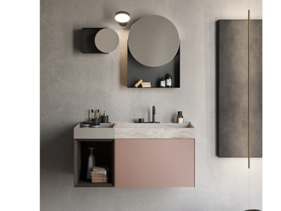 COMPACT LIVING - SET 5 - Wall-mounted vanity unit _ Rexa