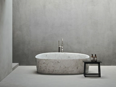 LUNI - Freestanding marble bathtub _ Rexa