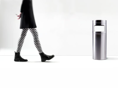 NOX - Stainless steel waste paper bin _ REXITE