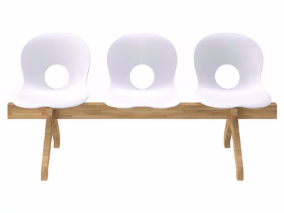 OLIVIA WOOD BEAM - Freestanding polypropylene beam seating _ REXITE