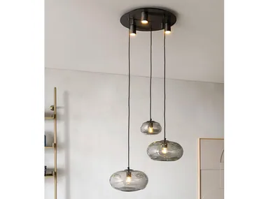 NUBOLA S3 - Blown glass pendant lamp _ RIFLESSI