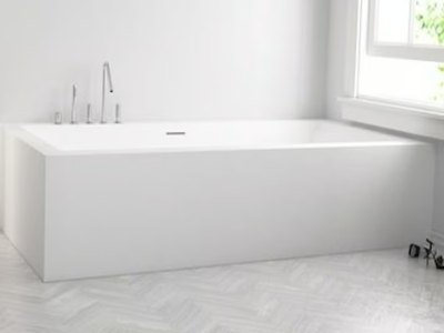 B-FLAT - Rectangular custom Corian® bathtub _ RILUXA