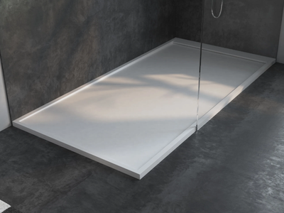 BRUXELLES - Corner rectangular Corian® shower tray _ RILUXA