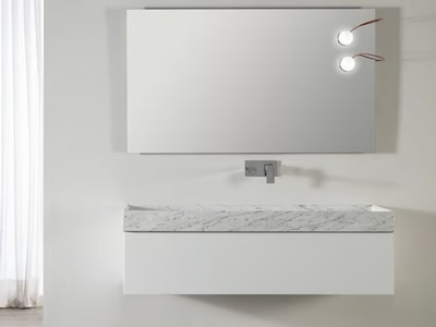 PALACE - Single wall-mounted marble vanity unit _ RILUXA