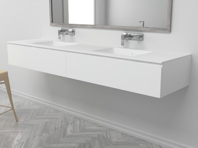 REFRESH - Double wall-mounted vanity unit _ RILUXA