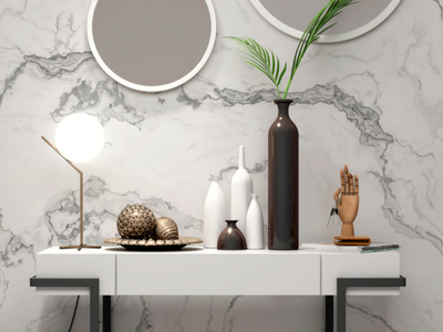 MARBLE FIVE - Panoramic marble effect wallpaper _ Rimura