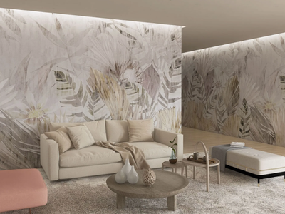 REVEIL - Panoramic wallpaper with floral pattern _ Rimura