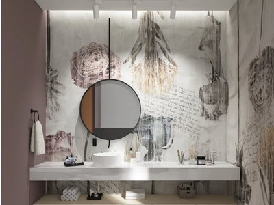 ROMANCE - Panoramic wallpaper with floral pattern _ Rimura