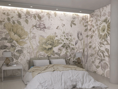 SECRET - Panoramic wallpaper with floral pattern _ Rimura
