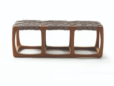 BUNGALOW - Teak garden bench with fabric seat _ Riva 1920