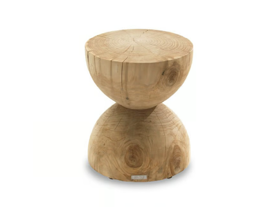 CLESSIDRA - Low solid cedar wood stool _ Riva 1920