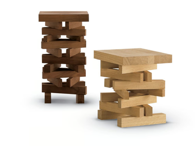 FALÒ SMALL & BIG - Solid wood stool _ Riva 1920