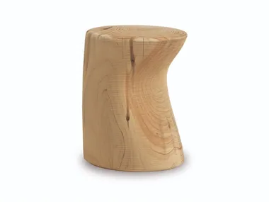 FIORD - Low solid cedar wood stool _ Riva 1920