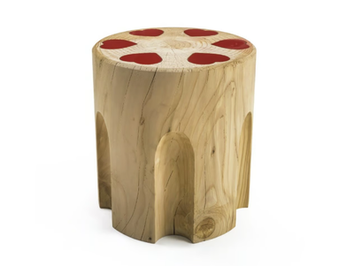 HEARTS-SHOTER - Low solid wood stool _ Riva 1920