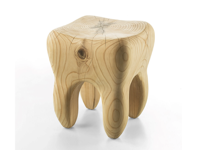 MOLAIRE - Low cedarwood stool _ Riva 1920